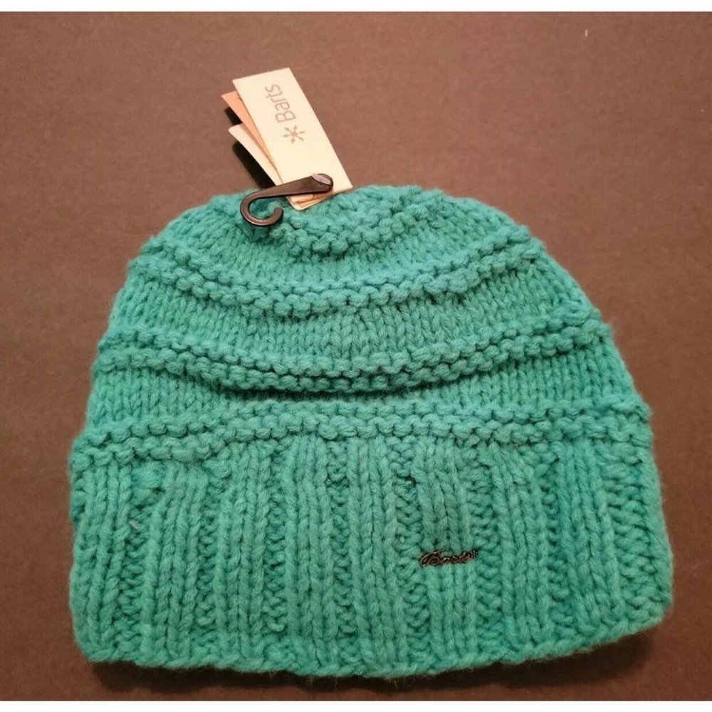 Barts Beanie Emerald Acrylic Knit (Turquoise Blue/Green) NWT